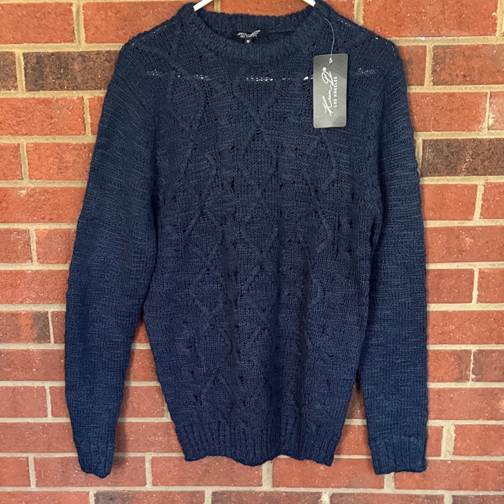 Kian D. Los Angeles Navy Men's Crewneck Sweater